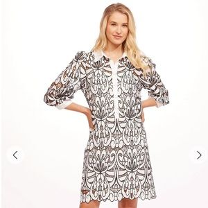 NWT Eva Franco Kezia Dress Hacienda White Size Small